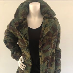 Pam & Gela camo teddy jacket